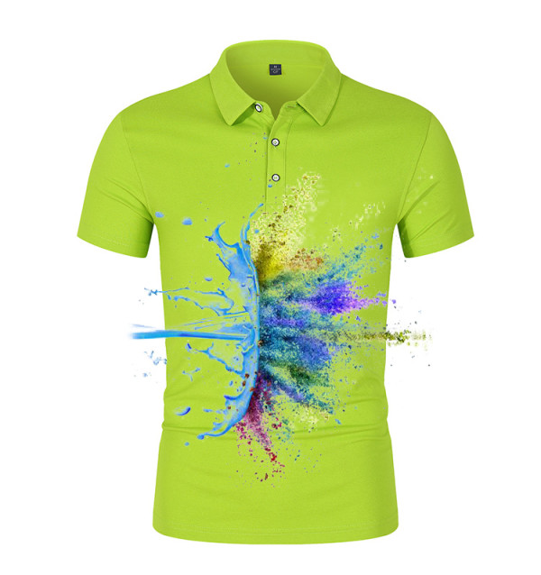 Cutom Colorful Sublimation Spandex Polyester  Golf Po Shirts Unisex Polo Shirt For Men