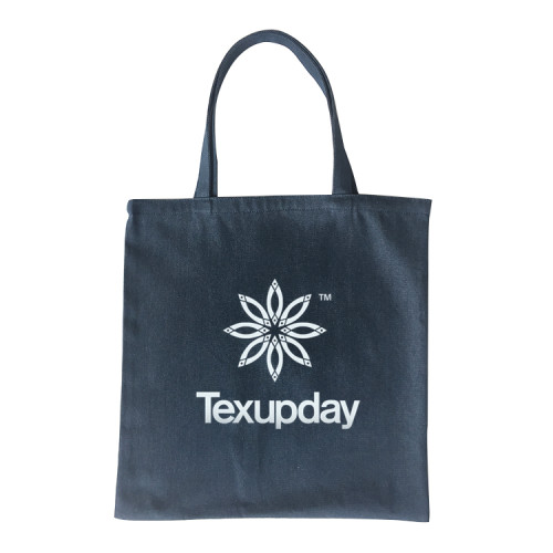 Wholesale Custom Logo Printed Eco Friendly Soft Denim Fabric Foldable Grocery Shopping Tote Bag