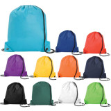 Color Polyester Fiber Storage Drawstring Gift Backpack sports bags with custom print