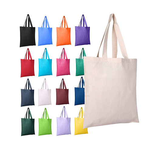 Promotional Eco Friendly Large Custom Blank Canvas Grocery Shopping Tote Bag With Logo Print