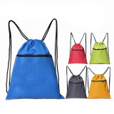 Color Polyester Fiber Storage Drawstring Gift Backpack sports bags with custom print