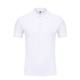 Custom logo white fitted embroidery workout patch polo shirts