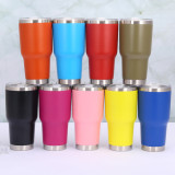 Microwave Safe 20 oz Tumbler Double Wall Mugs Cups With Strew Set For Hot Water