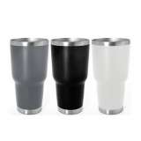 Powder Coating 30oz Wine Mug Cups Stainless Steel Tumbler With Lid