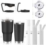 30oz Stainless Steel Tumbler Vacuum Insulated Coffee Cup Double Wall Travel Flask Mug with Splash Proof Lid