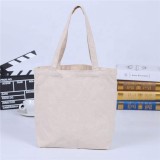 Wholesale Factory Price Standard Size Custom Print Reusable Canvas Tote Shopping Bag With Logo
