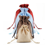 Promotion Durable Small Burlap Punch Jute Jewellery Gift Drawstring Bag