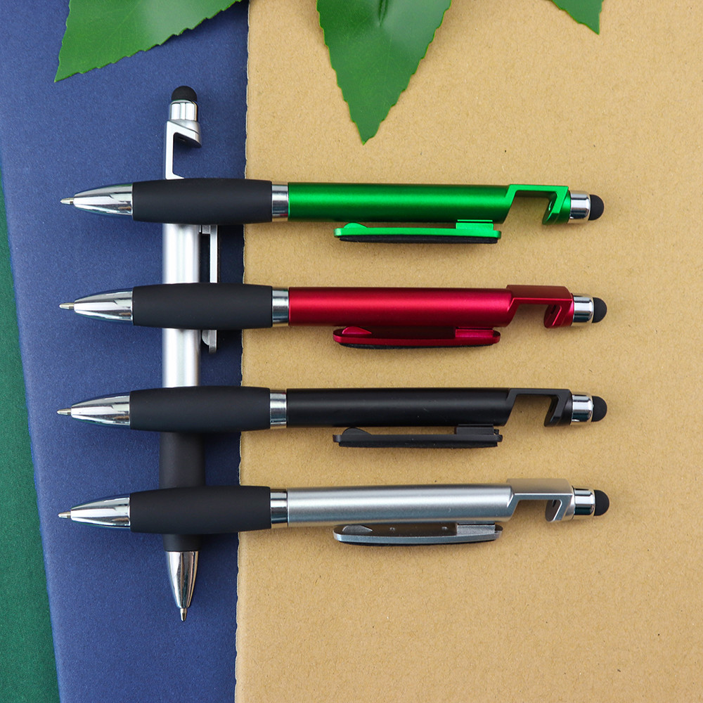 50 Pack Inspirational Pens - 3-in-1 Ballpoint, Touch Screen Stylus & Phone Stand With Motivational Quotes