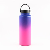 Wholesale colorful leak-proof Stainless Steel Water Bottle Double Walled Sports Bottle Vacuum Flask with gradient color
