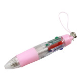 Mini Multiple 4 Color Ballpoint Pen With Lanyard