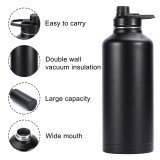 80oz Powder Coated Double Walled Stainless Steel Vacuum Flask Sports Water Bottle