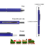New design 4 in 1 multi-color ballpoint mental pen for school & office, black blue red ink & pencil