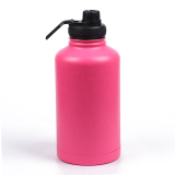 64oz Customized vacuum flask insulated stainless steel powder coat camping hike water bottle with carry bag