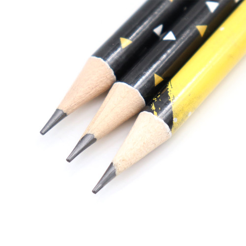 New design cheap wood  pencil  students kids use heat transfer pattern  customized logo