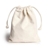 Customized logo large canvas cotton drawsting package bag