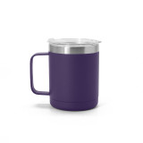 10oz 12oz 24oz Stainless Steel Coffee Mug Double Walled Vacuum Insulated Camping Travel Cup with Handle and Lid