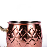 High Quality Copper Moscow Mule Mugs Stainless Steel Cocktail Mug Beer Drinking Cups 550ml