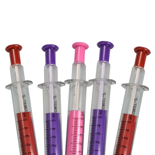 Vivid and great in style syringe syringe shape highlighter pen logo