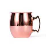 High Quality Copper Moscow Mule Mugs Stainless Steel Cocktail Mug Beer Drinking Cups 550ml