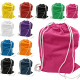 Custom small light weight eco friendly organic canvas cotton draw string bags for packaging