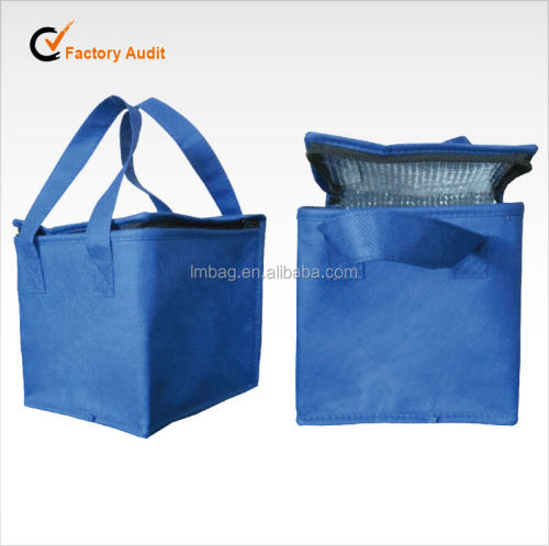 Customized colorful promotional non woven lunch insulated cooler bag with logo