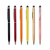 20211 Hot sale bright color metal touch screen stylus ballpoint pen promotional item stylish touch pen