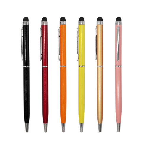 20211 Hot sale bright color metal touch screen stylus ballpoint pen promotional item stylish touch pen