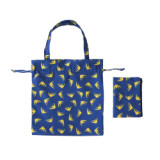 Texupday Custom Logo Printed Colorful Folding Durable Cotton Canvas Tote Shopping Bag With Small Pouch Pocket