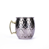 High Quality Copper Moscow Mule Mugs Stainless Steel Cocktail Mug Beer Drinking Cups 550ml