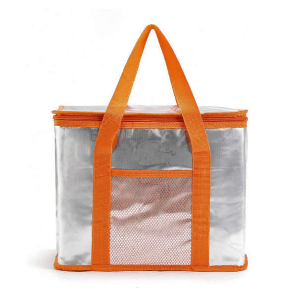 Eco-friendly Reusable non woven lunch bag, Customized logo printed tote food delivery insulated cooler bag