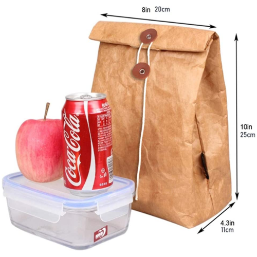 Custom Recycled And Reusable Waterproof Eco Friendly  Tyvek Paper Insulated Lunch Cooler Bags