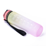 Eco friendly 1L Tritan Water Bottle with Motivational Time Marker Removable BPA Free water bottle