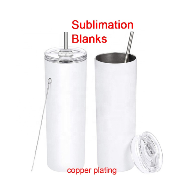600ml sublimation blanks tumbler double wall 18/8 stainless steel sublimation tumbler with straw