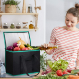 Fashion Insulated Reusable Grocery Bags, Foldable Insulated Food Delivery Bag,Cooler Bag for Lunch Food Delivery