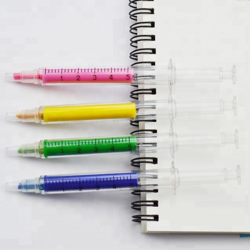 High quality private label novelty company ink non-toxic highlighter injection pen stationery
