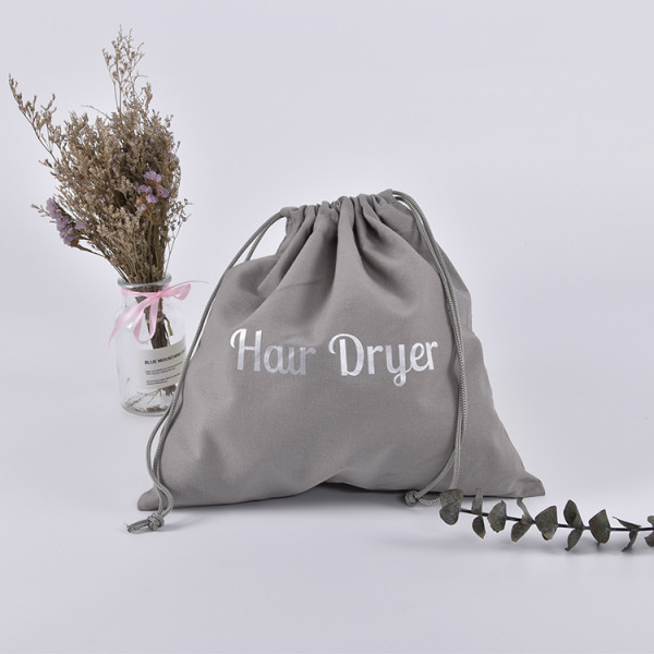 Custom small light weight eco friendly organic canvas cotton draw string bags for packaging