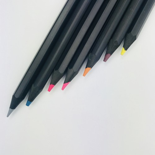 24 Pcs Pencil Set Drawing Use Wood New Customized Logo Popular Kids Color Pencil Colored 12pcs/black Box Drawing Writing CN;ZHE