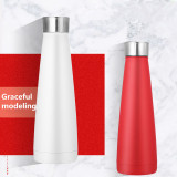 Hot Sale 750ml Sports Outdoor Water Bottle 304 Stainless Solid Color Bicycle Kettle Portable With Lid