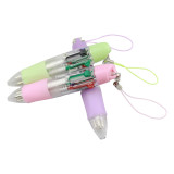 Mini Multiple 4 Color Ballpoint Pen With Lanyard