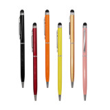 2 in 1 Capacitive Stylus metal aluminium pens for Mobile Phones multi promotional ballpoint pens with custom logo
