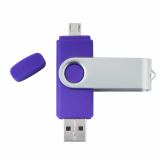 2019 custom logo promo Dual Port 2 in 1 Swivel OTG usb flash drive 2GB 4GB 8GB Micro otg twister U Disk 16gb 32gb thumb Drive