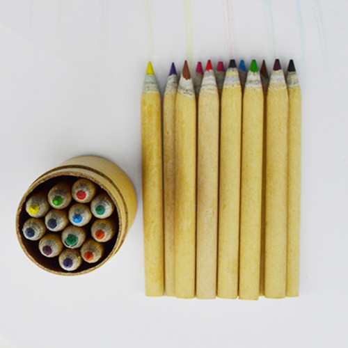 Hot 12 color pencil in paper tube 12pcs color pencil set for kids