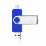 2019 custom logo promo Dual Port 2 in 1 Swivel OTG usb flash drive 2GB 4GB 8GB Micro otg twister U Disk 16gb 32gb thumb Drive