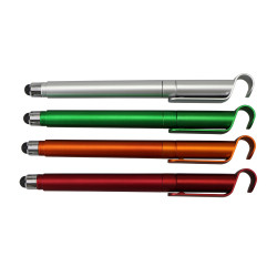 2021 promotional touch screen stylus pen for ballpoint pen logo pen mobile phone holder