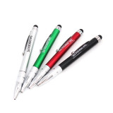 High Quality and good price plastic stylus ballpoint light pens with customized logo