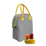 Wholesale Canvas Handles Cotton Zipper Lunch Boxes Tote Insulated Cooler Bag From China