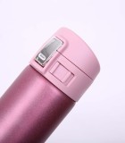 Stainless Steel Pop-up Lid Coffee Travel Cup  Double Wall Insulated Vacuum Flask Mug Beverage Tumbler