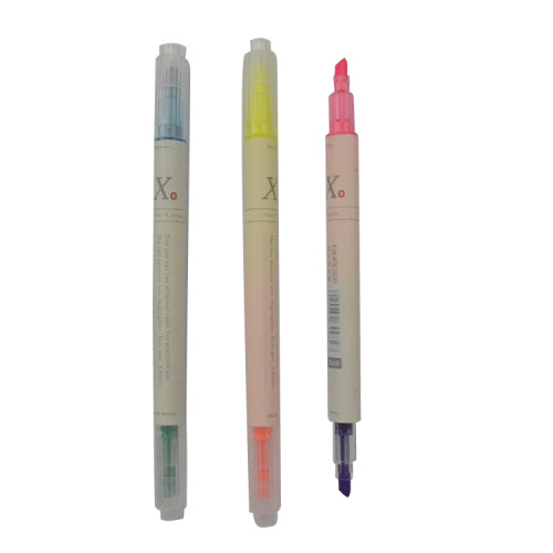 High quality double sided syringe plastic liquid highlighter pen