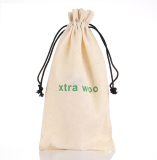 Wholesale custom logo small cotton canvas drawstring shopping bag