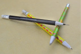 Free sample film transfer printing mechanical pencil plastic pencil with eraser